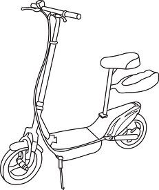 scooter black outline clipart 16
