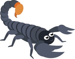 Scorpion predatory arachnids with pair grasping pincers Clipart