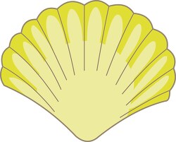 sea shell yellow clipart 722