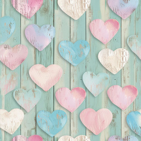 seamless pattern of sketched envelopes and pink hearts on a spec