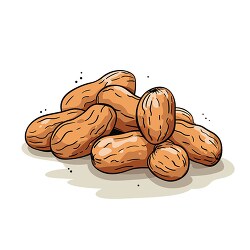 several whole peanuts unshelled