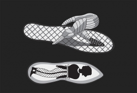 shoes worn during the time in ancient egypt gray color clipart