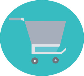shopping cart round icon clipart