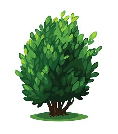 short bushy green tree clip art