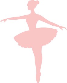 silhouette of a ballerina in a pink tutu
