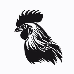 silhouette of a chicken head