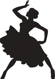 silhouette of a dancer with one arm raised