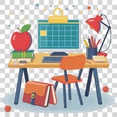 Simple Back to School Workstation With Modern Elements