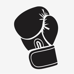 simple black silhouette of a boxing glove