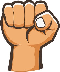 simple cartoon of a hand in a fist
