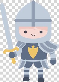 simple child friendly knight character with a large sword