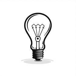 simple vector illustration of an incandescent bulb