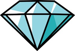 simplified diamond graphic in turquoise with black outlines