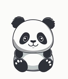 sitting panda clip art