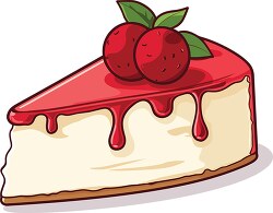 slice of cheesecake with two berries on top