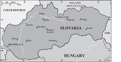 Slovakia country map gray color