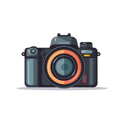 small dslr camera with len clip art