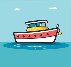 small fishing boat in the water clip art