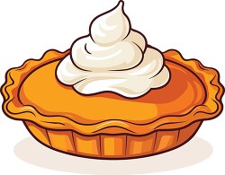 small individual pumpkin pie topped with whipped cream