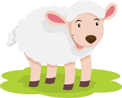 smiling baby sheep clip art