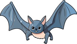 smiling cartoon style flying bat