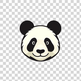 smiling panda face transparent