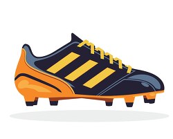soccer cleat with black and yellow stripes