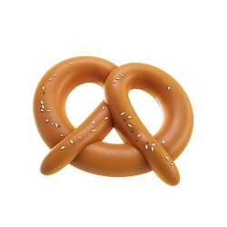 soft pretzel 3d clay 3d clay icon