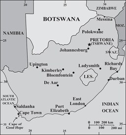 South Africa country map gray color