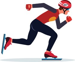 speed skating winter olympic sports clipart