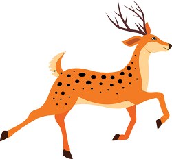 spotted deer with antlers clipart