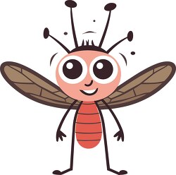 standing mosquito funny cartoon style