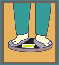 standing on a scale for weight