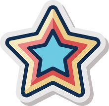 star sticker with a blue star