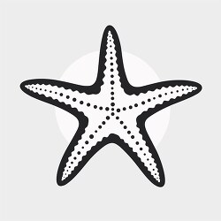 starfish black white outline printable clip art