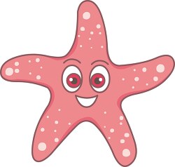 starfish funny cartoon style echinoderm clip art