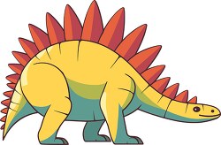 stegosaurus dinosaur simple cartoon style clipart