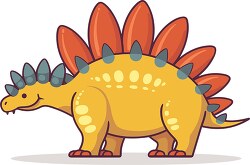stegosaurus dinosaur yellow and orange