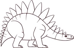 stegosaurus dinosaurblack outline clipart