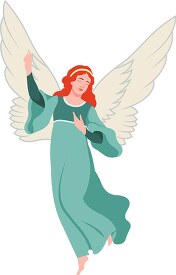 angel wearing flowing gown and wings christian clipart