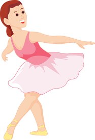 ballerina ballet pose with feet and arms in position clipart