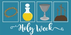 celebration of holy week with chalice cross christian clipart