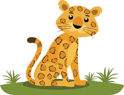 cute spotted clouded Leopard Clipart