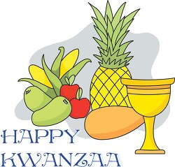 food fruit celebration happy kwanzaa clipart