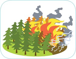 Forrest  Fire Extreme Weather Clipart