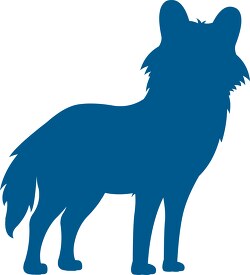 silhouette of wolf clipart