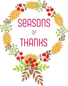 wreath seasons of thanks clipart