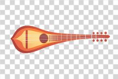 String Instrument Illustration With Vibrant Colors