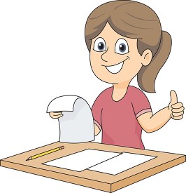 student happy with exam results clipart 543