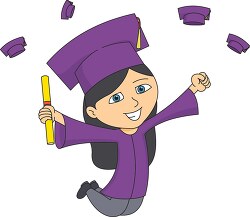 Student holding her diploma